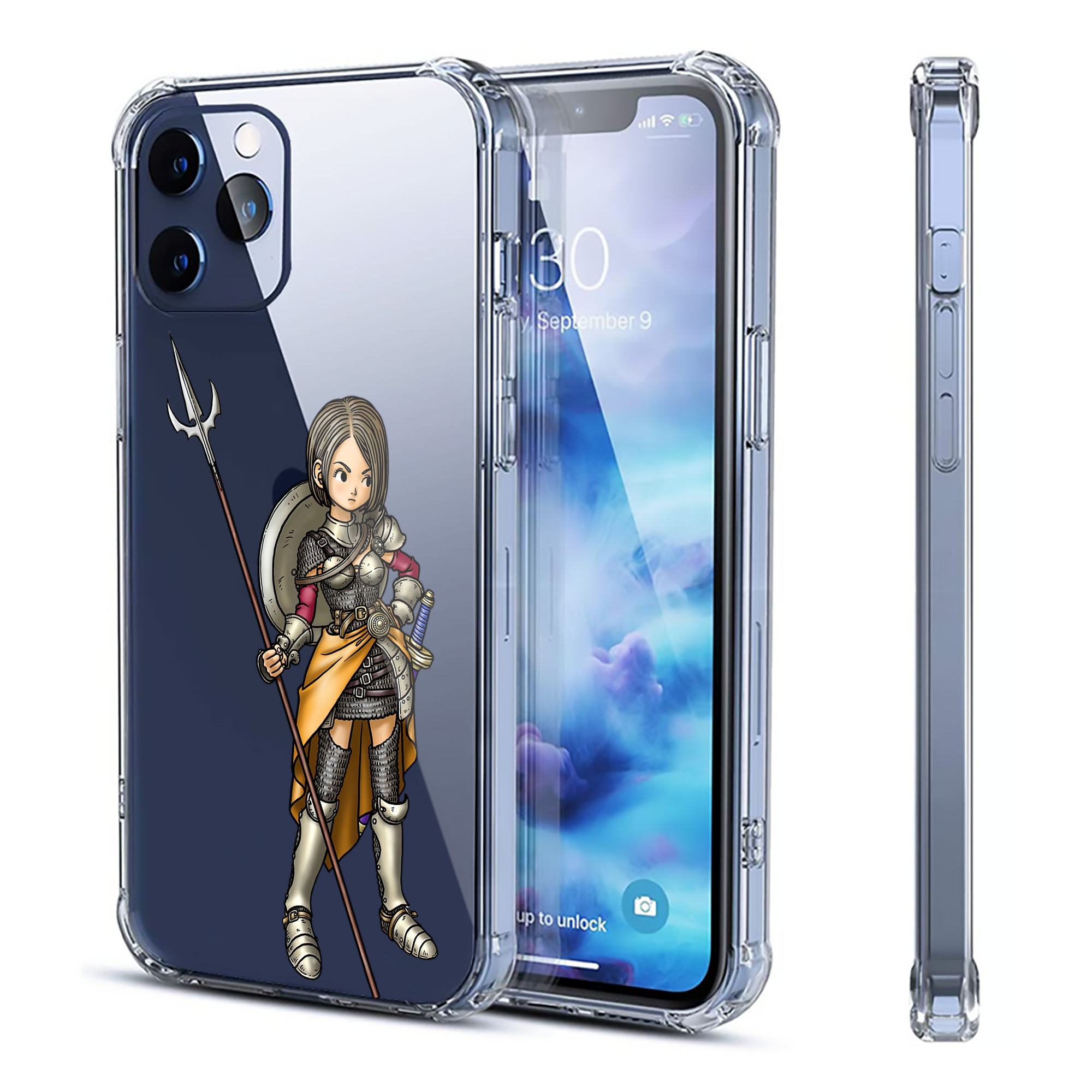 （画像用） ドラゴンクエスト Doragon Kuesuto Dragon Quest 【iPhone 12シリーズ対応】透明スマホケース（クリアソフトケース）